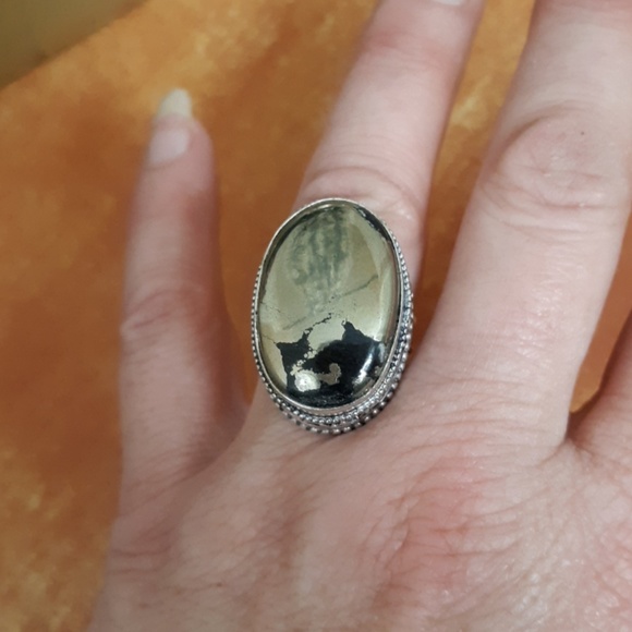 New Pyrite 925 Silver Ring. - Picture 3 of 8